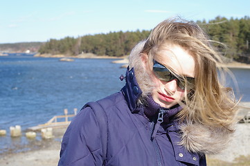 Image showing Girl with sunglasses