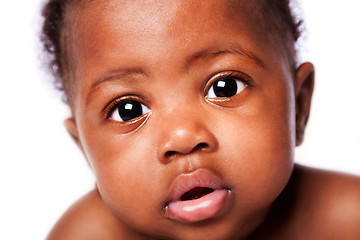 Image showing Innocent African baby face