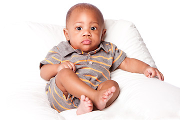 Image showing Cute adorable baby infant sitting