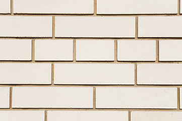 Image showing white brick wall as background