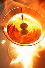 Image showing Flaming Cocktail