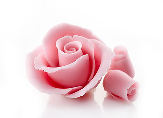 Image showing pink decorative sugar rose