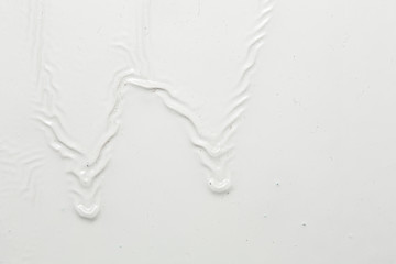 Image showing Grey wooden texture with drips paint. Background.