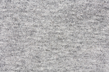 Image showing High resolution close up of gray fabric with seams crossing.