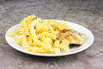 Image showing pasta with chicken