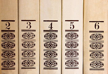 Image showing books standing in a row