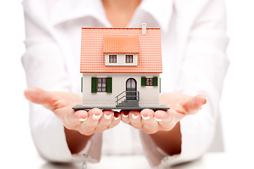 Image showing Small toy house in hands