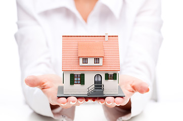 Image showing Small toy house in hands