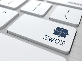 Image showing White Keyboard with SWOT Button.