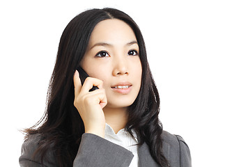 Image showing asian business woman on phone call