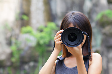 Image showing Female photographer