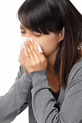 Image showing Sneezing woman