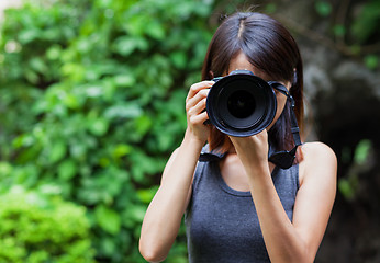 Image showing Female photographer