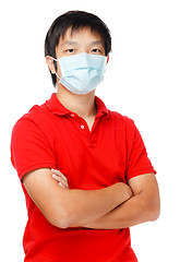 Image showing Asian man with face mask