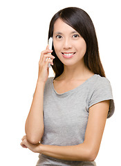 Image showing asian woman on phone call 