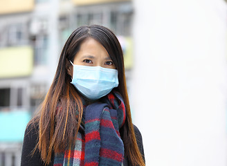 Image showing woman wearing face mask