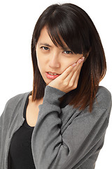 Image showing Asian woman with toothache