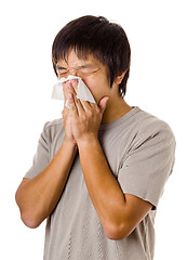 Image showing Sneezing man