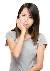 Image showing Asian woman with toothache