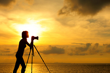 Image showing Silhouette photographer 