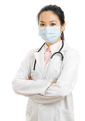 Image showing Medical doctor woman with face mask 