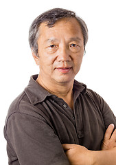 Image showing Asian senior man portrait