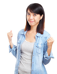 Image showing Cheerful asian woman