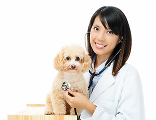 Image showing Asian female veterinarian