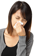 Image showing Sneezing woman