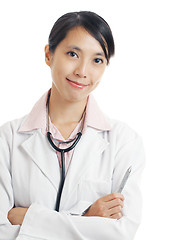 Image showing Medical doctor woman isolated on white background