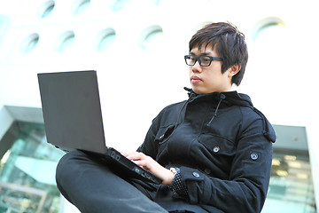 Image showing man using laptop computer