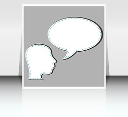 Image showing young man with a empty speech bubble over his head