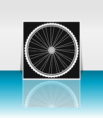 Image showing Bike wheel - flyer or cover design