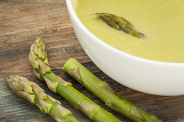 Image showing asparagus cream soup