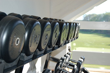 Image showing Fitness dumbbell