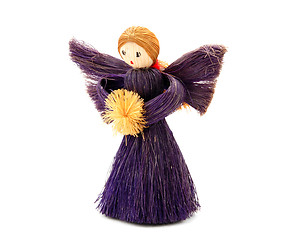 Image showing Christmas Angel tree decoration made from straw