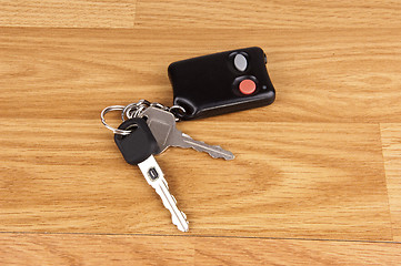 Image showing Closeup of car keys.