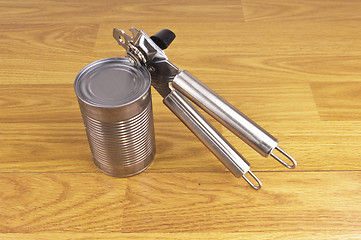 Image showing Tin can with opener.