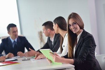 Image showing business people in a meeting at office