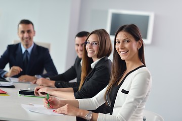 Image showing business people in a meeting at office