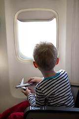 Image showing boy in the plane