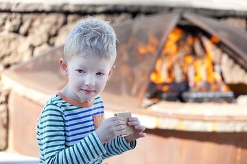 Image showing eating smores