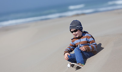 Image showing kid at dunes