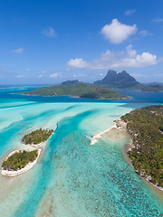 Image showing bora bora from helicopter