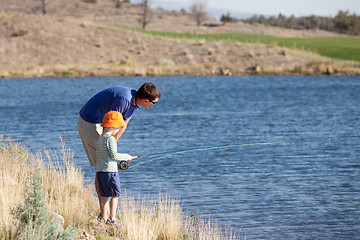 Image showing family fishing