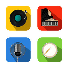 Image showing Music and party icons