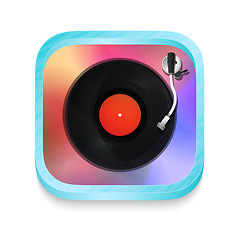 Image showing Vintage record player icon
