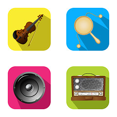 Image showing Music and party icons 2