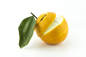Image showing Sweet orange with peeled