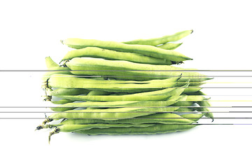 Image showing broad bean pods